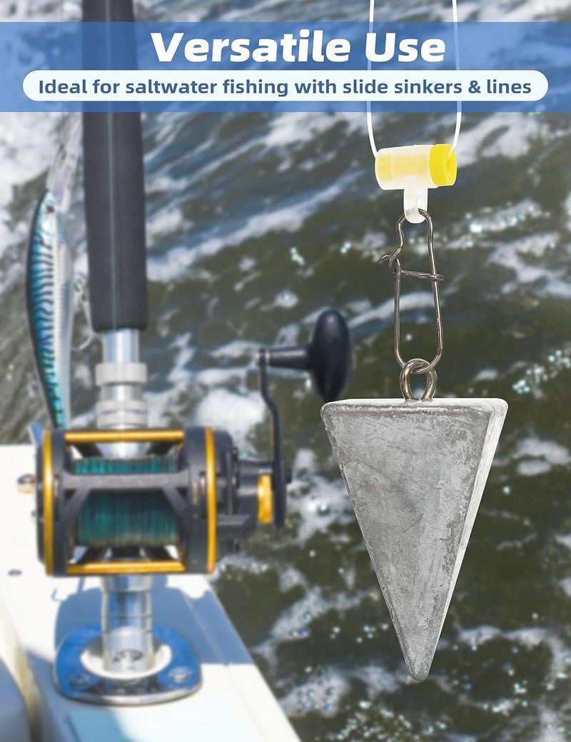 BLUEWING Pyramid Sinkers Lead Fishing Weights 1oz,2oz,3oz,5oz,8oz,10oz,12oz,16oz,32oz for Saltwater - Image 3